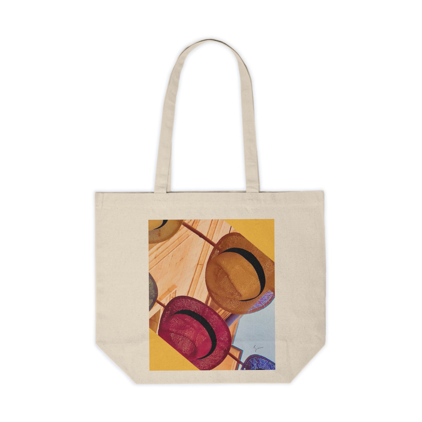 2 Hats *Canvas Shopping Tote