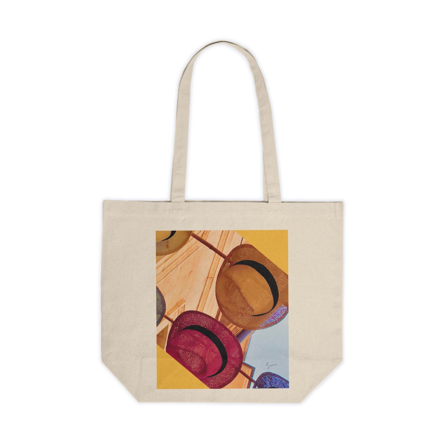 2 Hats *Canvas Shopping Tote